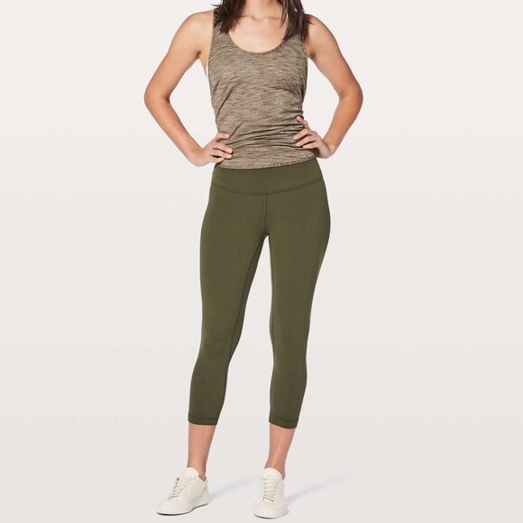 Lululemon Align Crop *21" Dark Olive - Picture 1 of 8